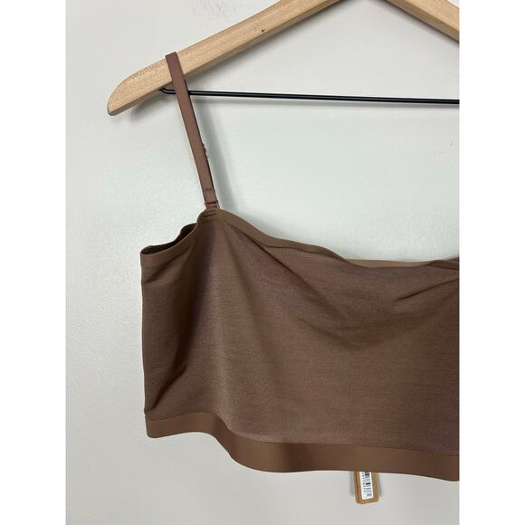 Skims NWT Sheer Sculpt Bandeau Bra Brown Sz 3X - Picture 3 of 5